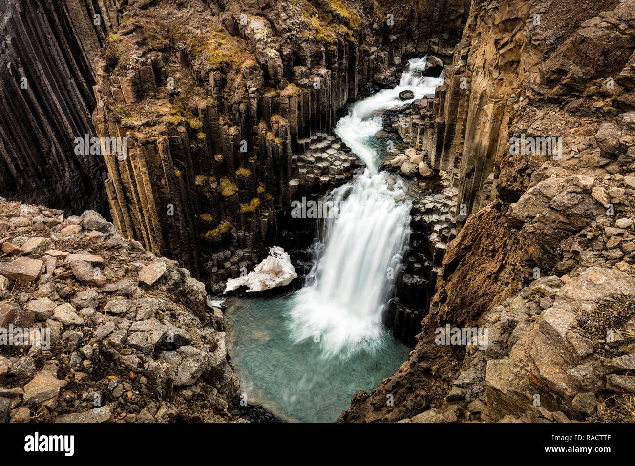 Litlanesfoss, un joyau caché dans le côté est de l'Islande, Islande, régions polaires Banque D'Images
