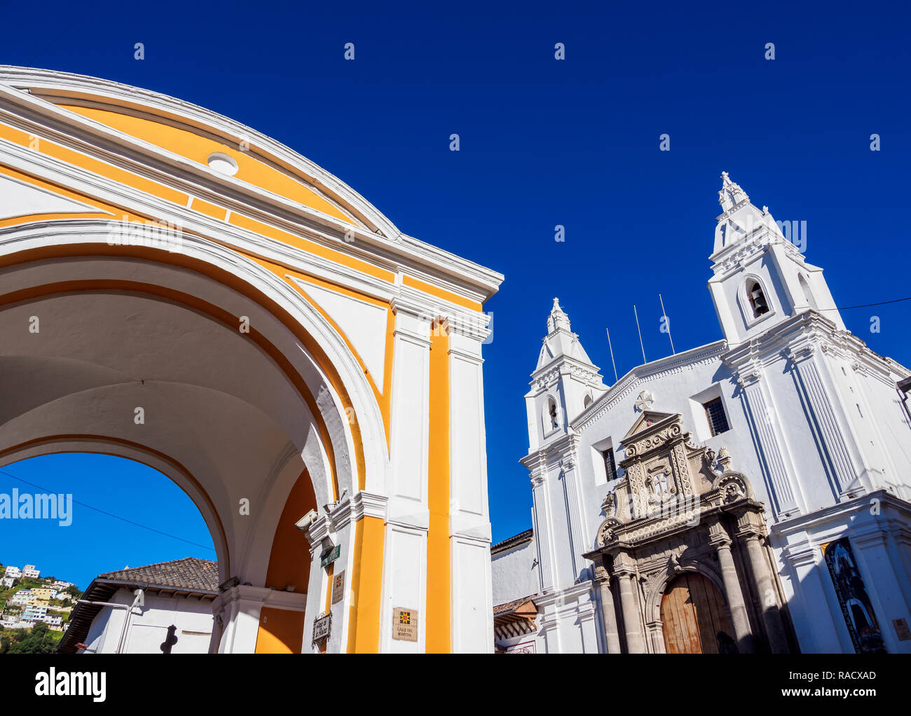 De l'église El Carmen Alto, Vieille Ville, Quito, Pichincha Province, l'Équateur, en Amérique du Sud Banque D'Images