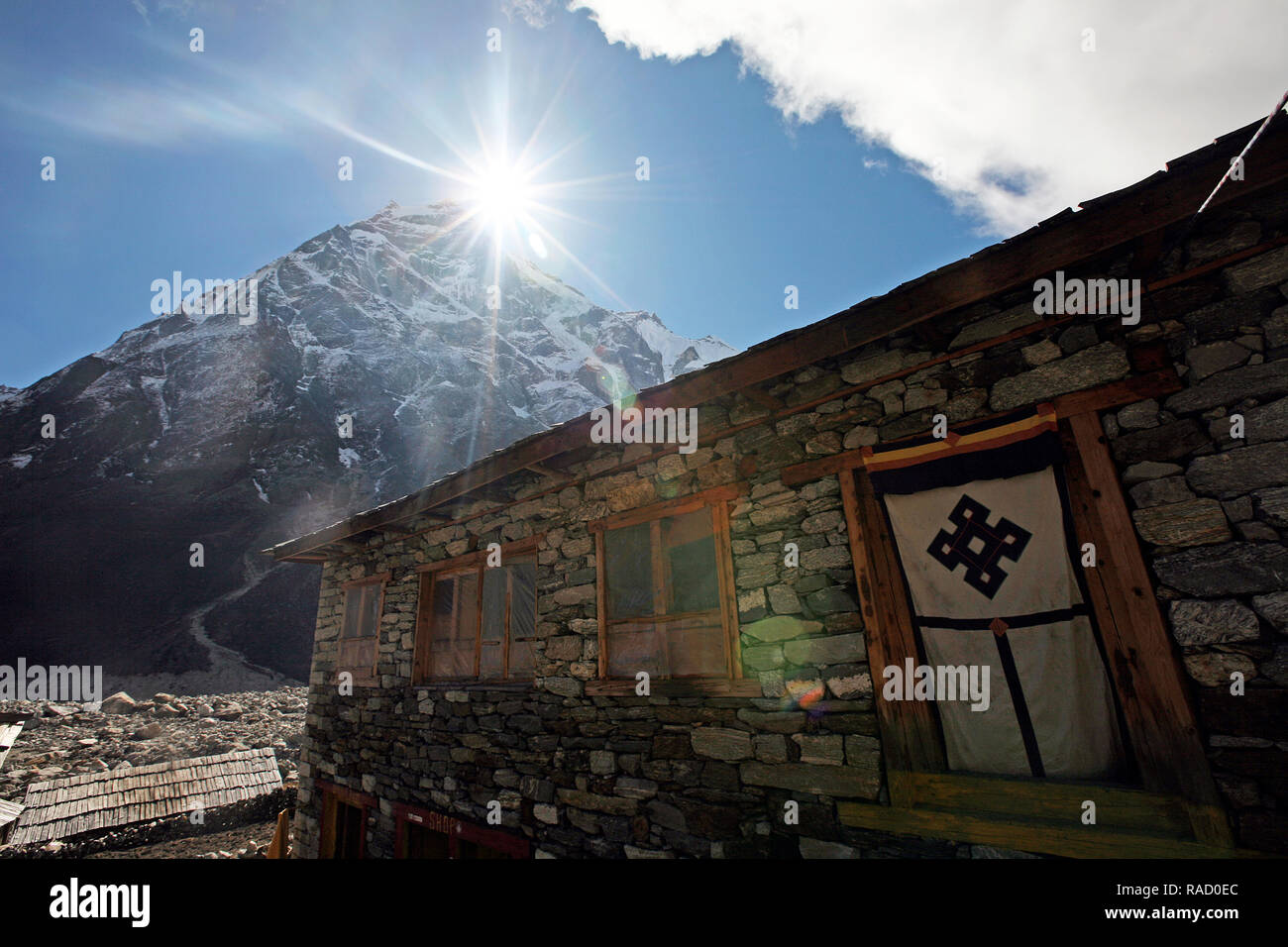 Tea House, haut Khumbu, Himalaya, Népal, Asie Banque D'Images