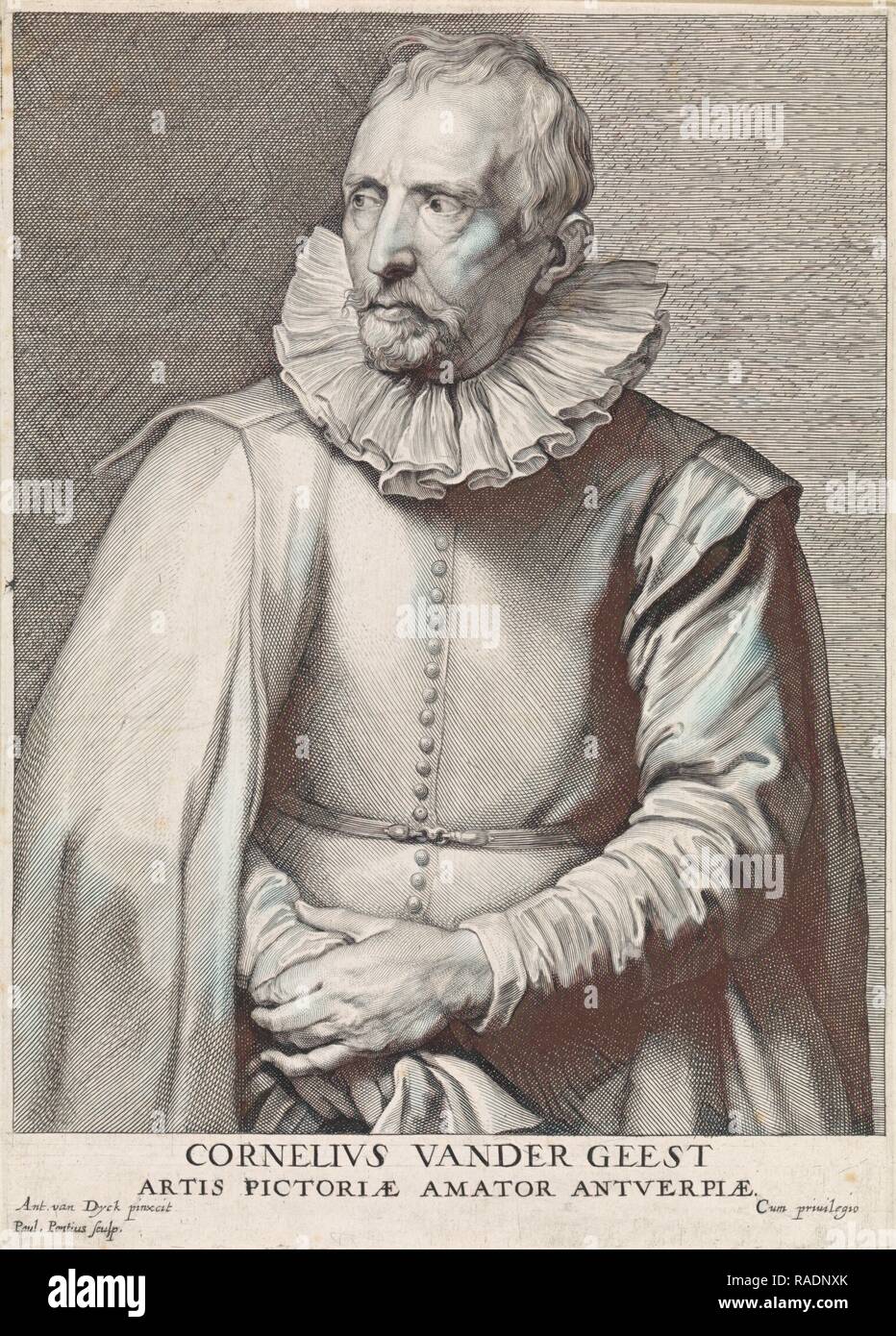 Portrait de Cornelis van der Geest, Paulus Pontius, 1616 - 165. Repensé par Gibon. L'art classique avec une touche moderne repensé Banque D'Images