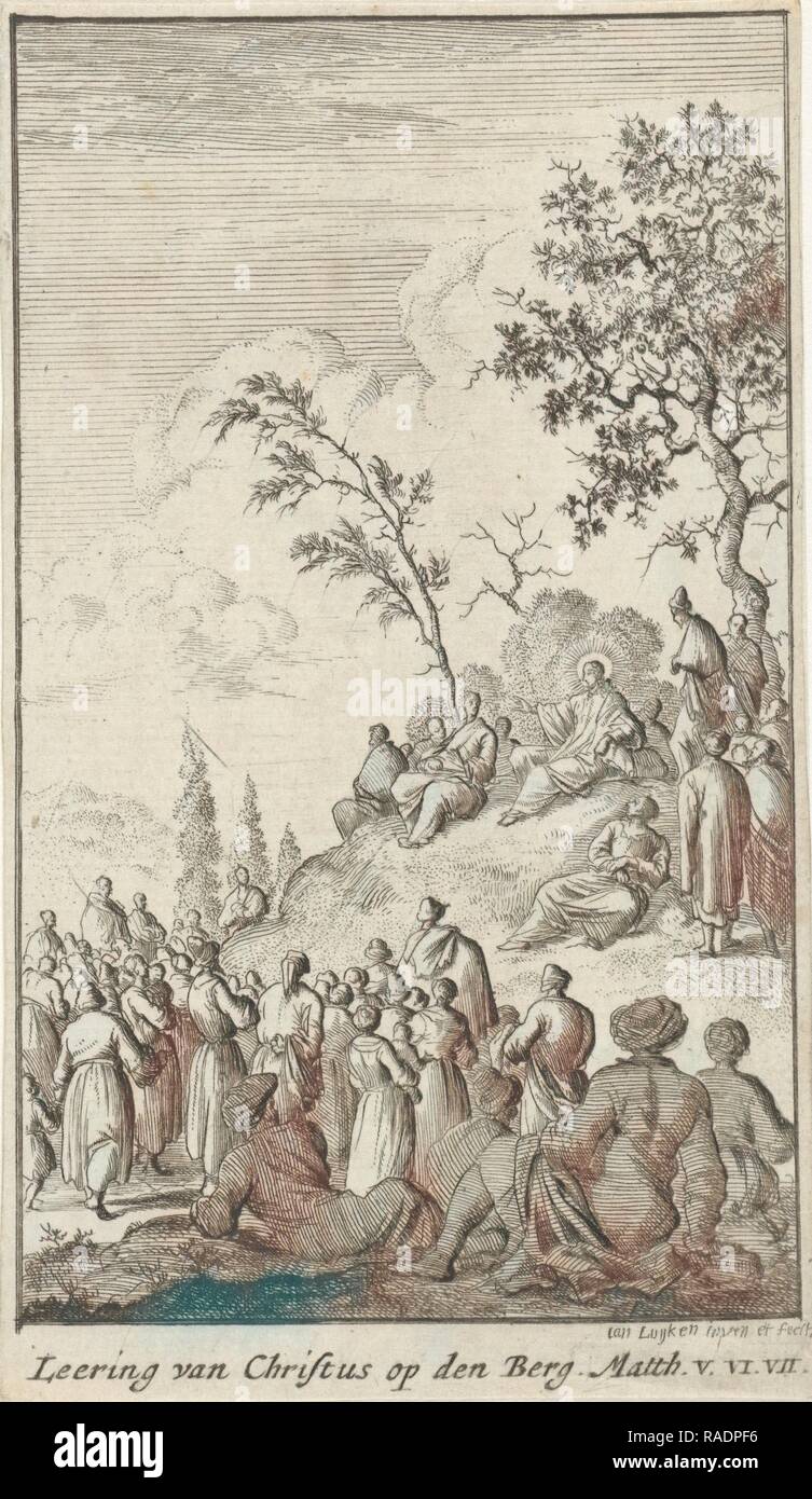 Le Sermon, Jan Luyken, 168. Repensé par Gibon. L'art classique avec une touche moderne repensé Banque D'Images
