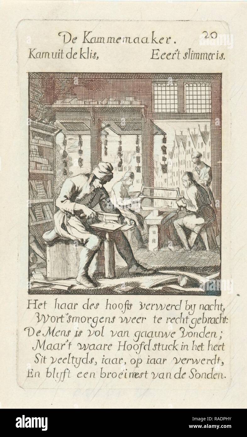 Combs Bouilloire, Jan Luyken, 169. Repensé par Gibon. L'art classique avec une touche moderne repensé Banque D'Images