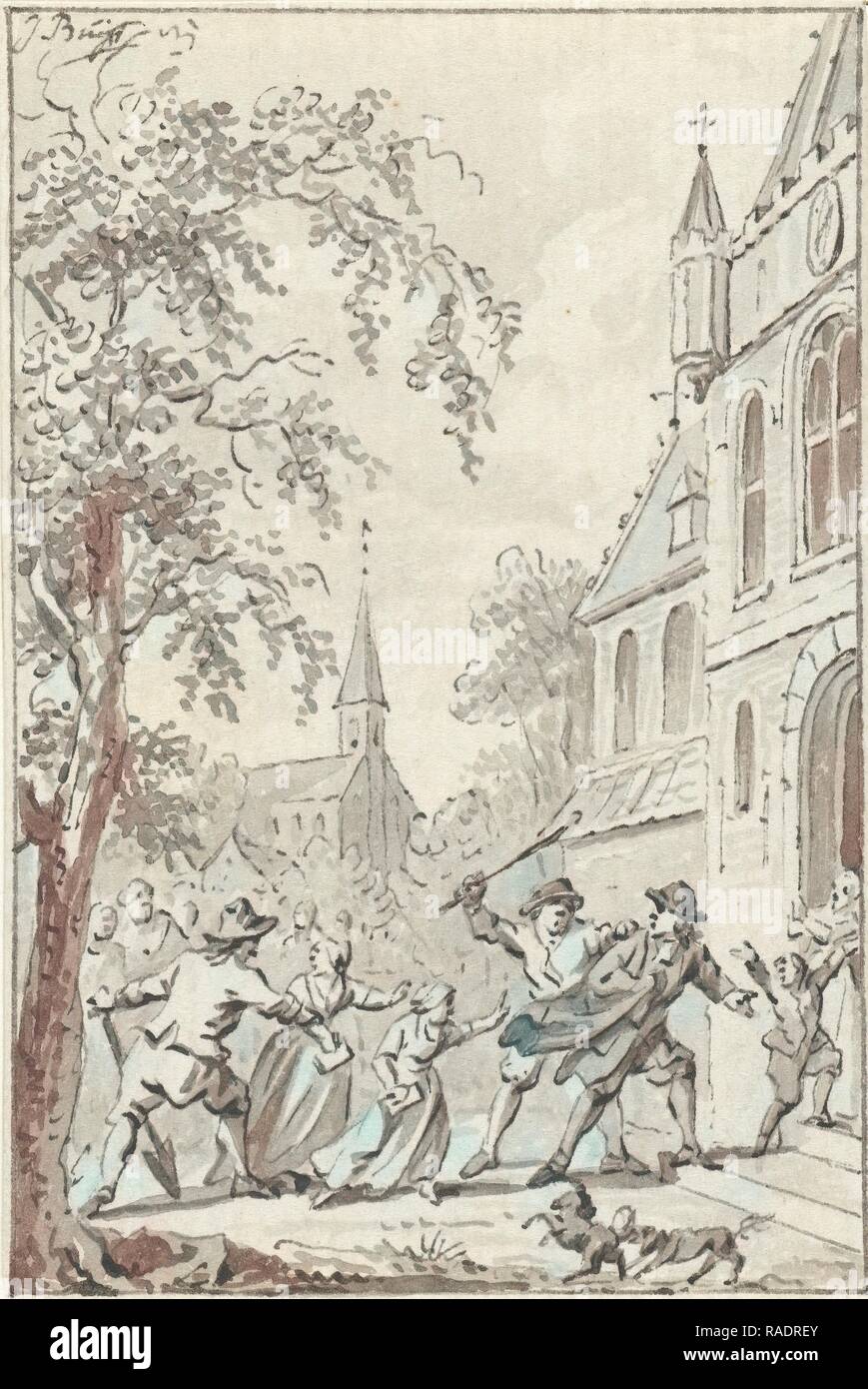 Voies de près de Vaals réformée des Pays-Bas, 1764, Jacobus Buys, 1791 - 179. Repensé par Gibon. L'art classique avec repensé Banque D'Images