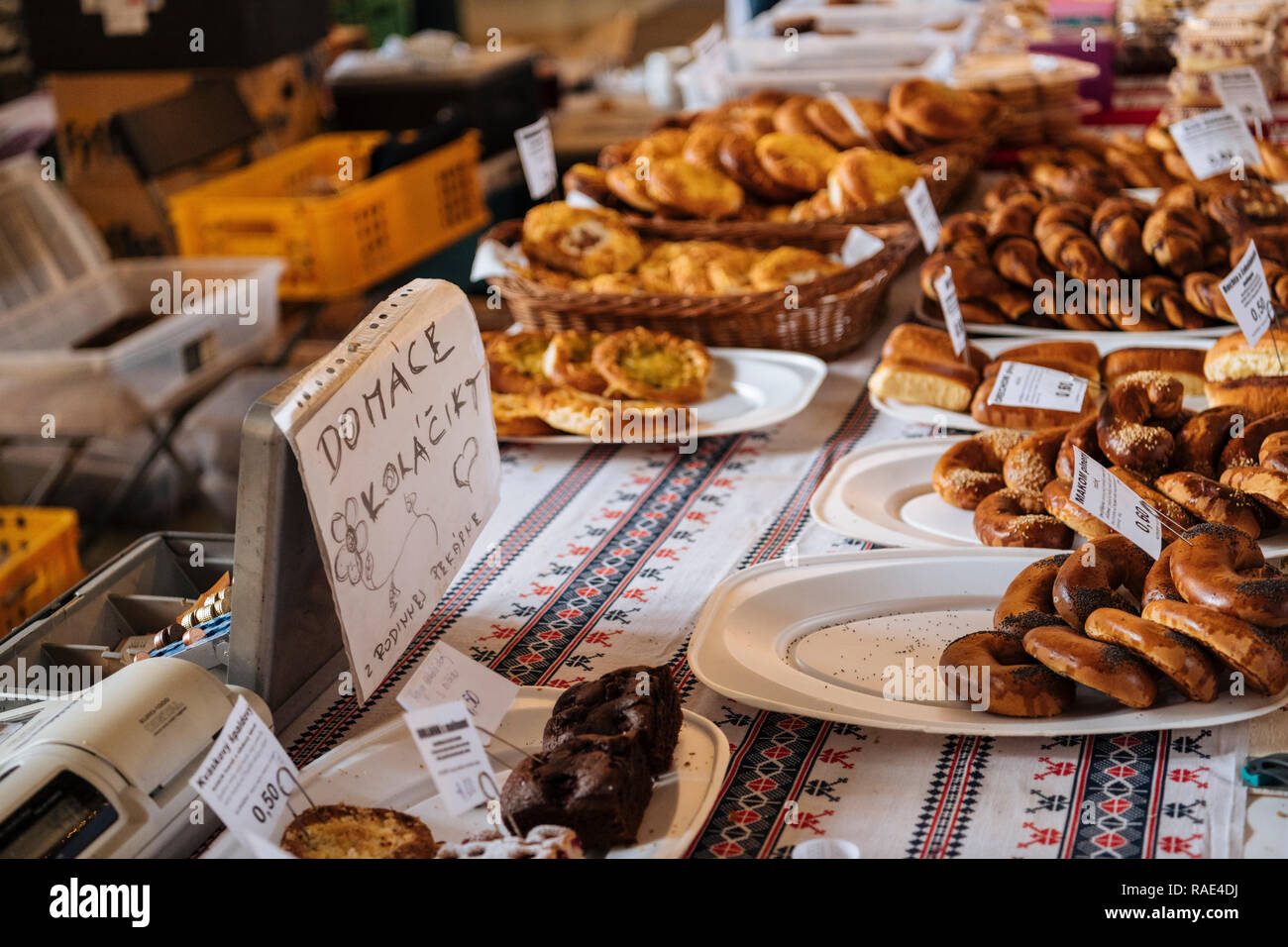 Blocage de boulangerie, du Vieux Marché, Vieille Ville, Bratislava, Slovaquie, Europe Banque D'Images