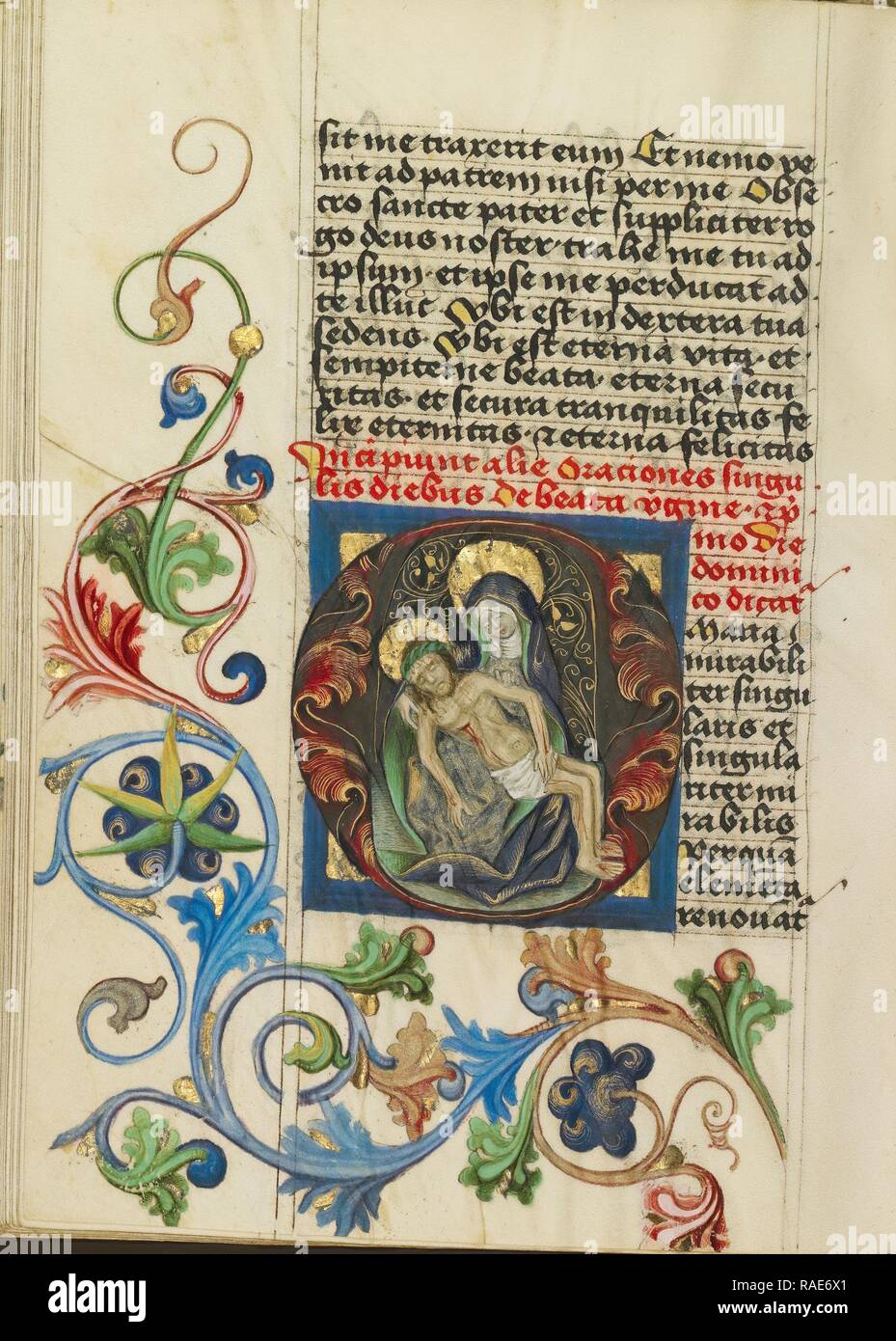 O initial : La Pietà, Atelier de Valentin Noh (Bohème, 1470s) active, Prague, la Bohême, République tchèque, environ 1470 repensé Banque D'Images