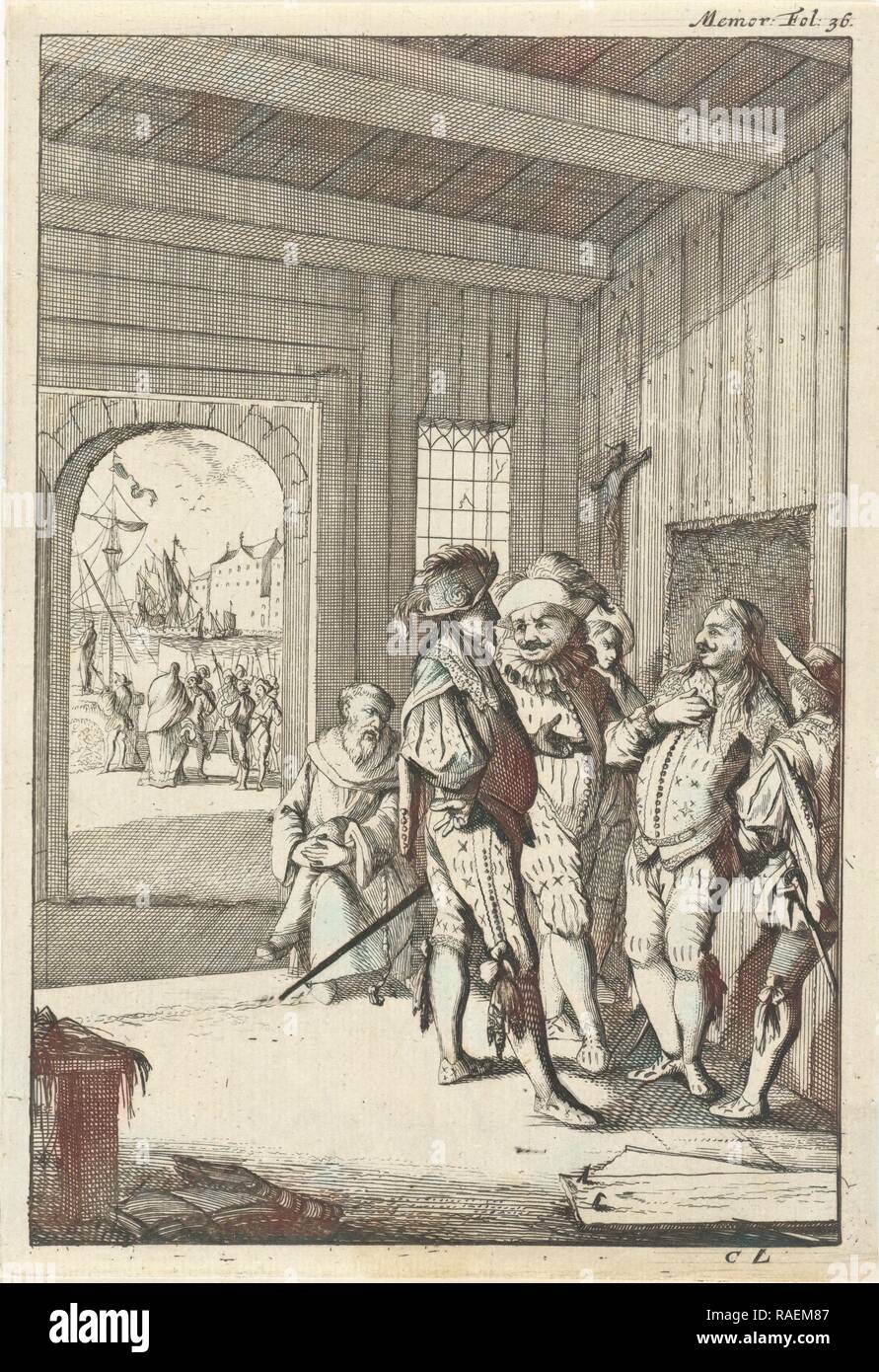 Don Ferdinand de Valenzuela est découvert dans sa cachette, Caspar Luyken, Willem Broedelet, 169. Repensé Banque D'Images Don Ferdinand de Valenzuela est découvert dans sa cachette, Caspar Luyken, Willem Broedelet, 169. Repensé Banque D'Images