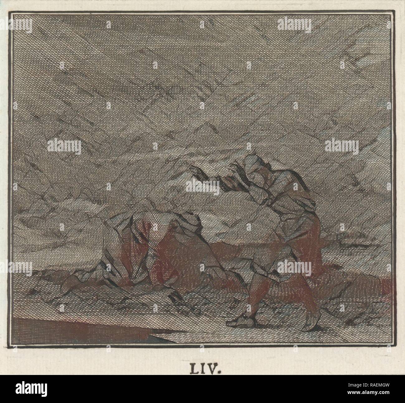 Brouillard, emblème Jan Luyken, 1695 - 170. Repensé par Gibon. L'art classique avec une touche moderne repensé Banque D'Images