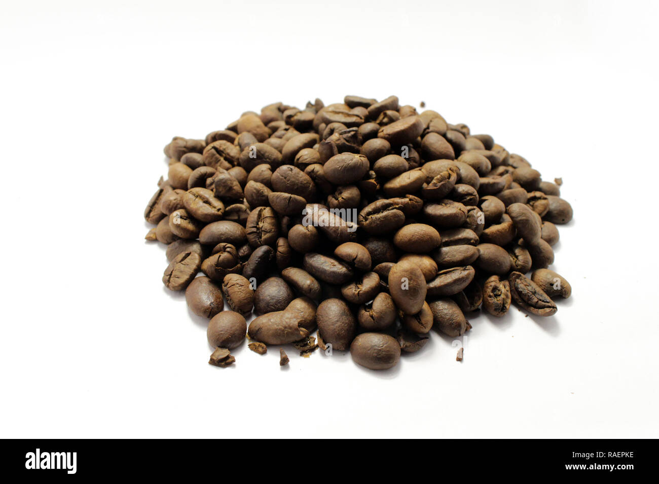Les grains de café torréfié indonésiennes, votre source pour une tasse de café. Frais ! Banque D'Images