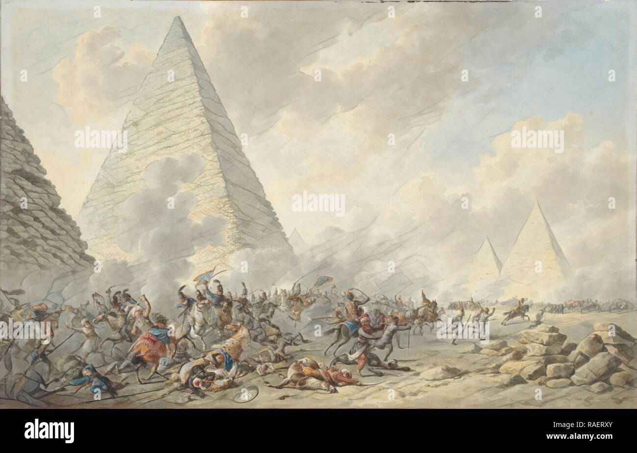 Bataille des Pyramides, Dirk Lagendijk, 180. Repensé par Gibon. L'art classique avec une touche moderne repensé Banque D'Images