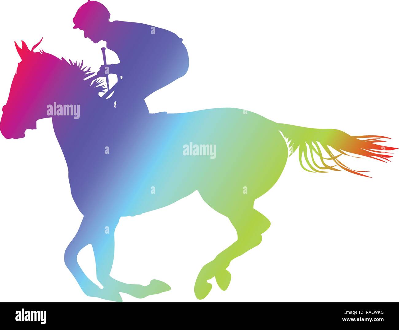 L'équitation l'école. horse and jockey Illustration de Vecteur