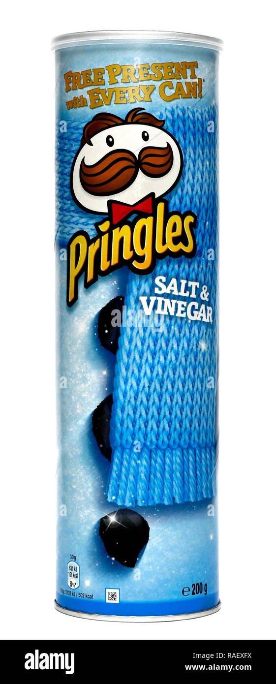 Emballage Pringles sel et vinaigre hiver saveur 200g Banque D'Images
