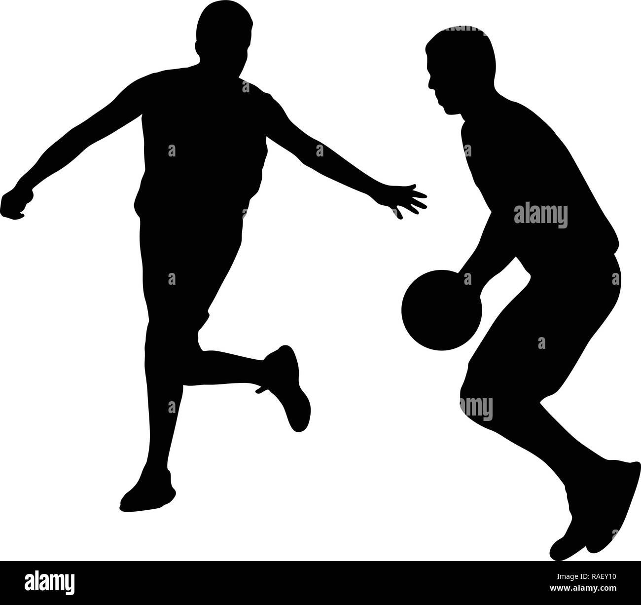 Basket-ball player vecteur silhouette Illustration de Vecteur