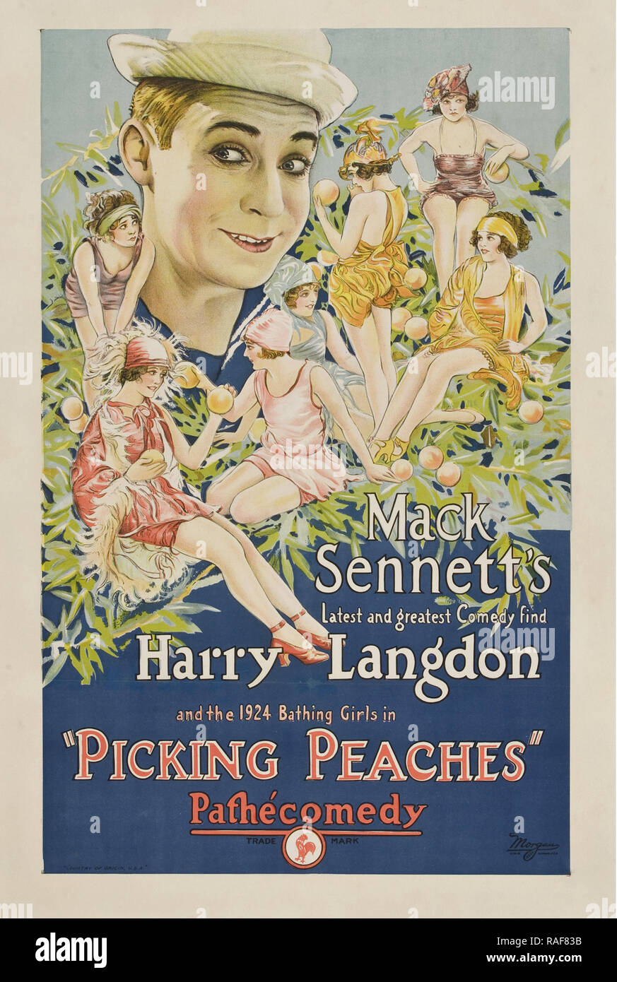 Ramasser les pêches (Pathé, 1924), l'affiche Harry Langdon référence #  33636 835THA Banque D'Images