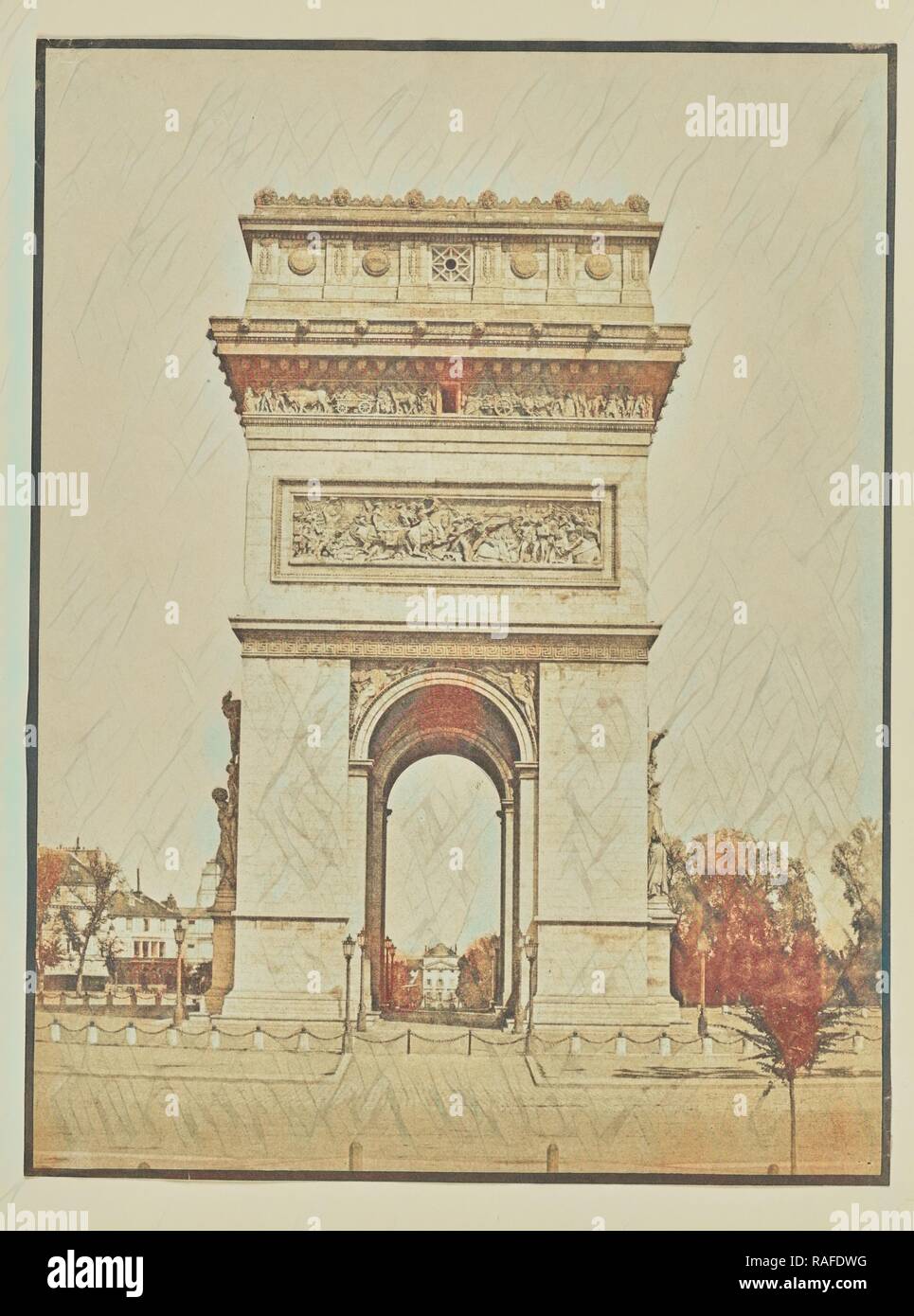 Arc de Triomphe de l'Étoile ; Hippolyte Bayard, Français, 1801 - 1887,  Paris, France ; environ 1847 ; sur papier salé à partir d'une impression  Photo Stock - Alamy