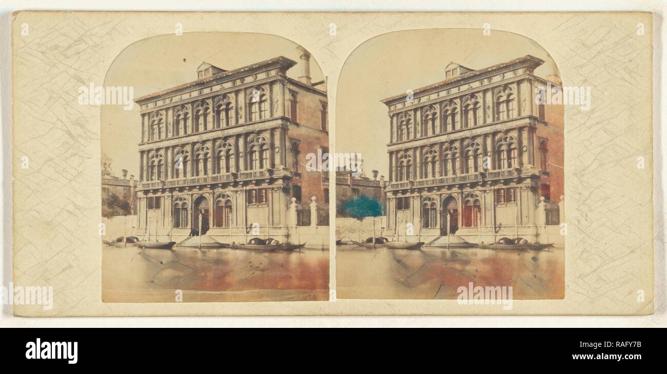 Veudramide palais de la Duchesse de Berry, Venise n° 2, l'italien, vers 1865, à l'albumine argentique. Repensé Banque D'Images