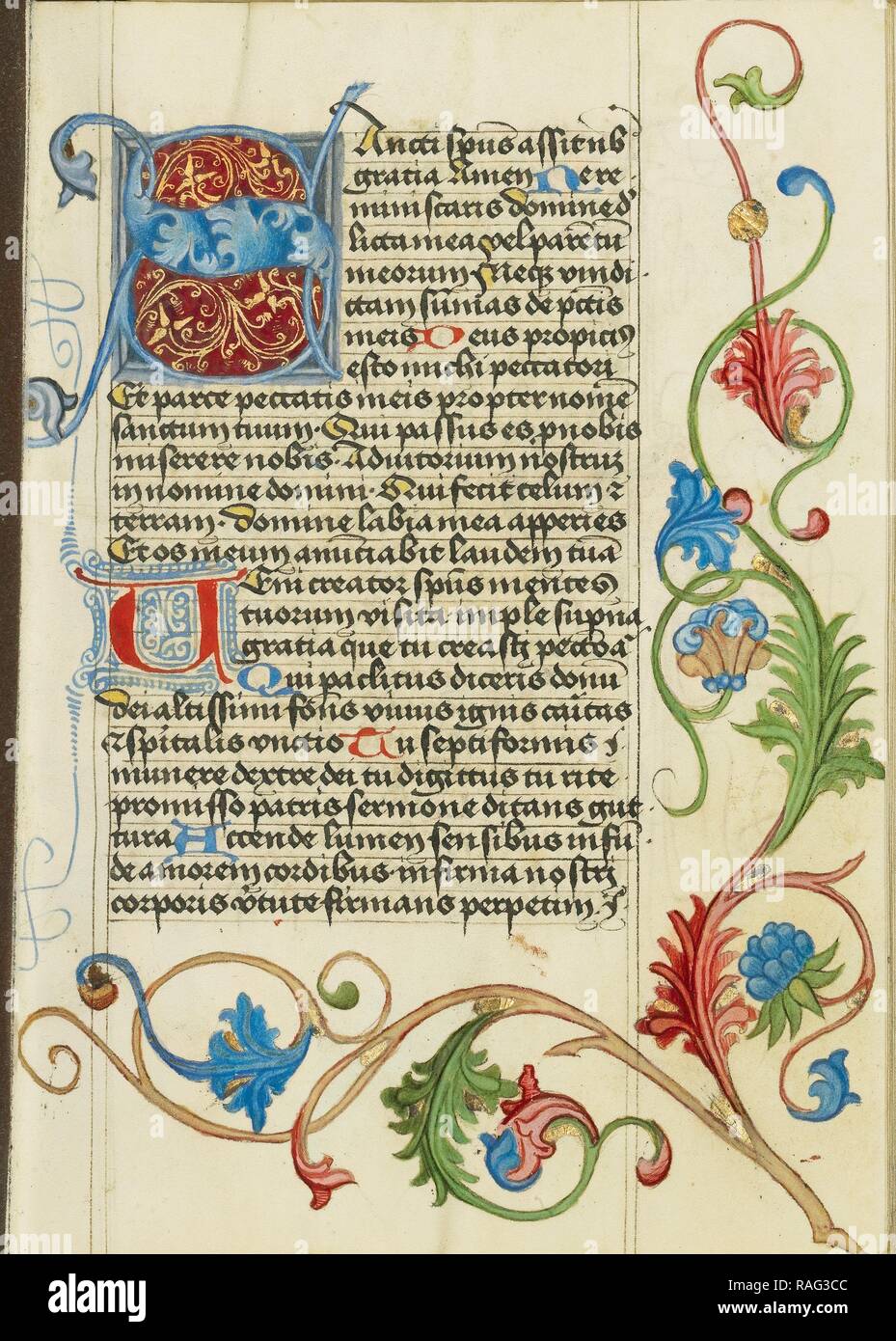 Décoré de l'atelier initial, Valentine Noh (Bohème, 1470s) active, Prague, la Bohême, République tchèque, environ 1470 repensé Banque D'Images