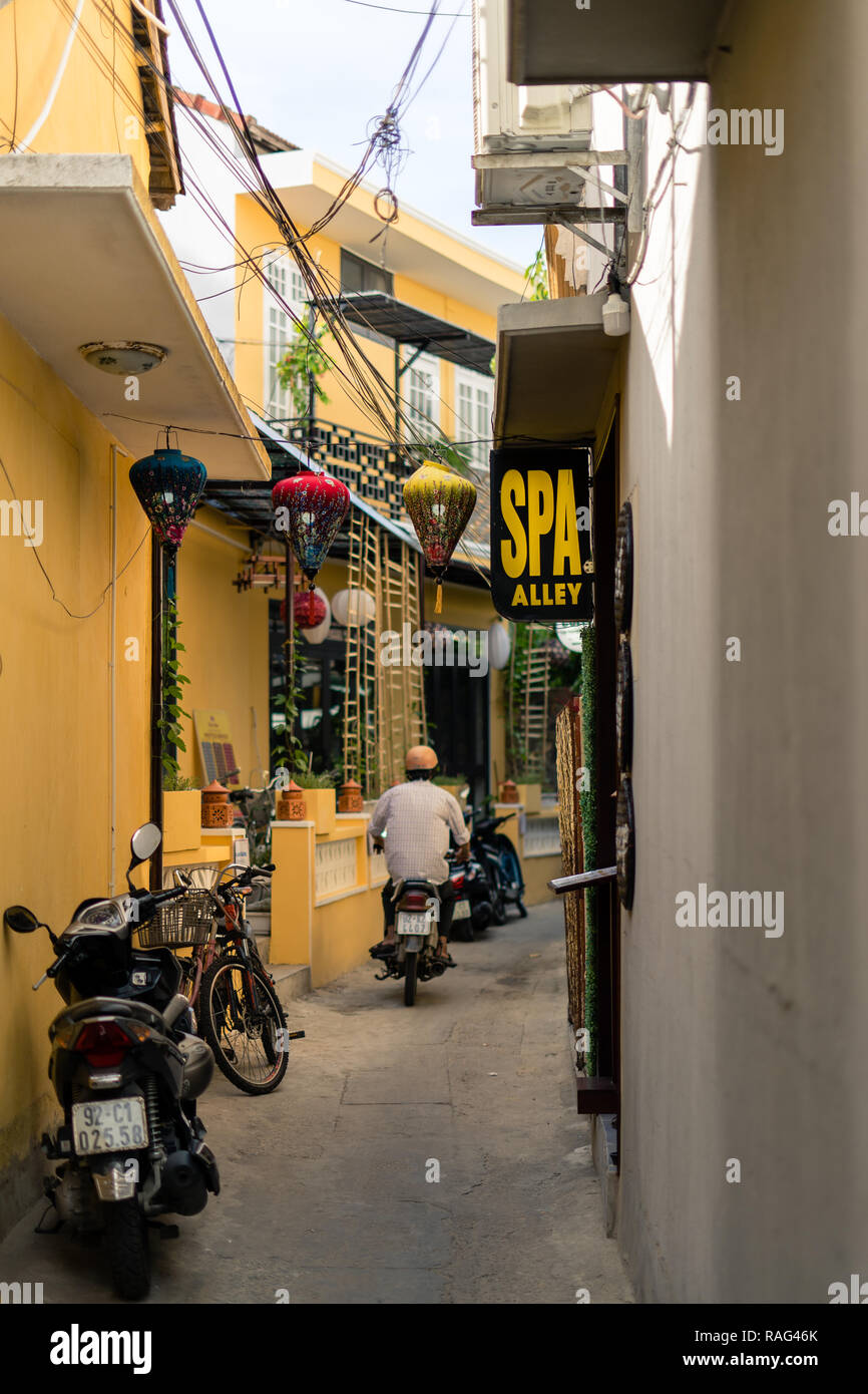 SPA Alley, Da nang, Vietnam Banque D'Images