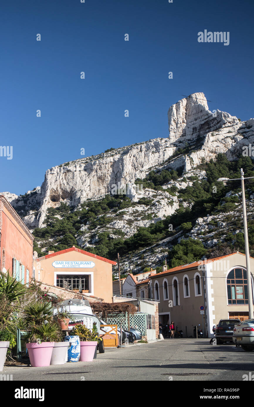 Marseille : Calanque de Callelongue Banque D'Images