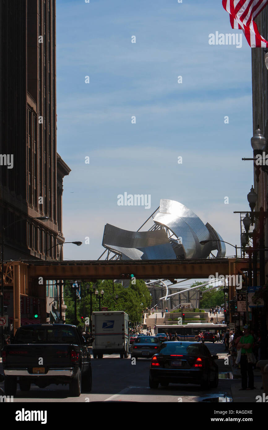 Chicago, Illinois, communément connue sous le nom, la ville est la troisième ville la plus peuplée des États-Unis. Banque D'Images