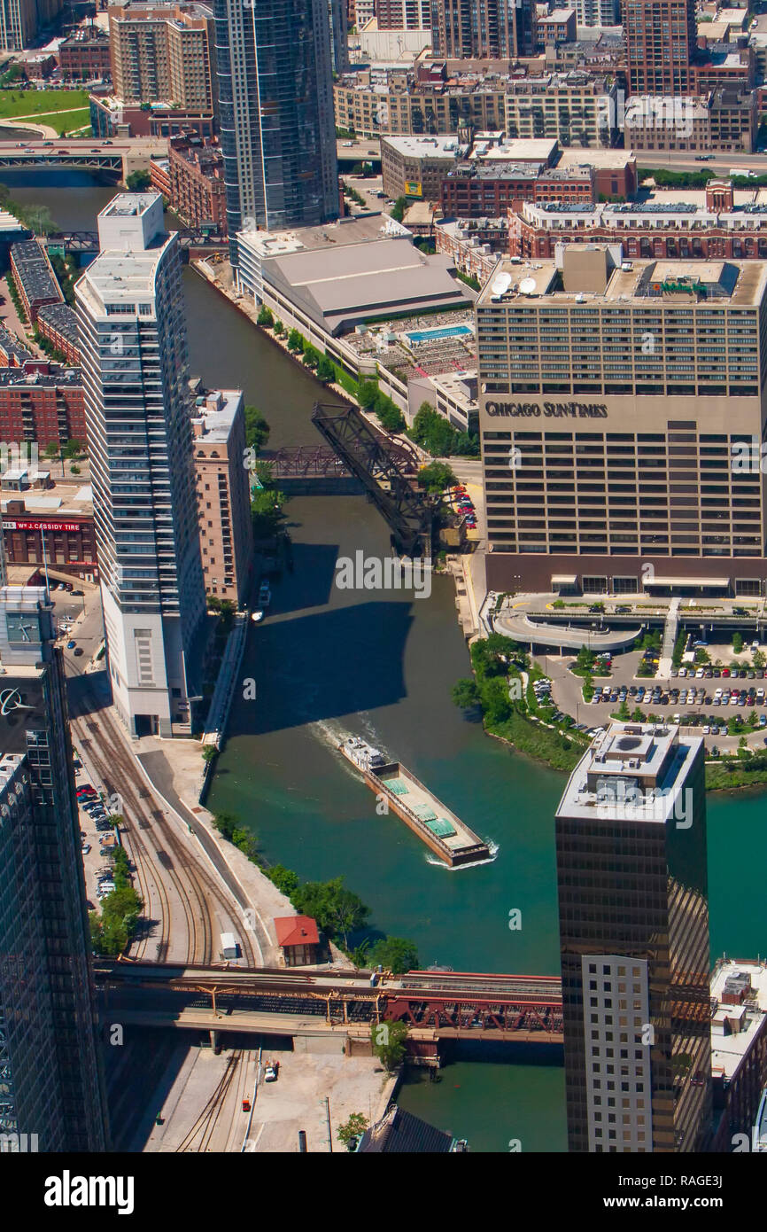 Chicago, Illinois, communément connue sous le nom, la ville est la troisième ville la plus peuplée des États-Unis. Banque D'Images