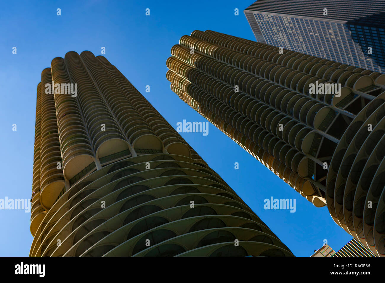 Chicago, Illinois, communément connue sous le nom, la ville est la troisième ville la plus peuplée des États-Unis. Banque D'Images