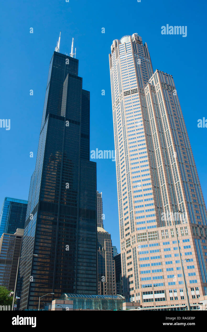 Chicago, Illinois, communément connue sous le nom, la ville est la troisième ville la plus peuplée des États-Unis. Banque D'Images