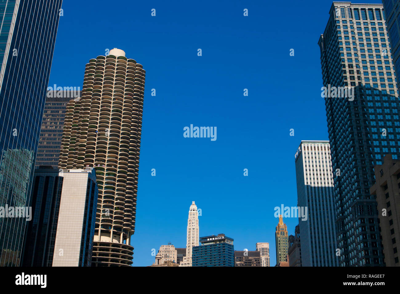 Chicago, Illinois, communément connue sous le nom, la ville est la troisième ville la plus peuplée des États-Unis. Banque D'Images