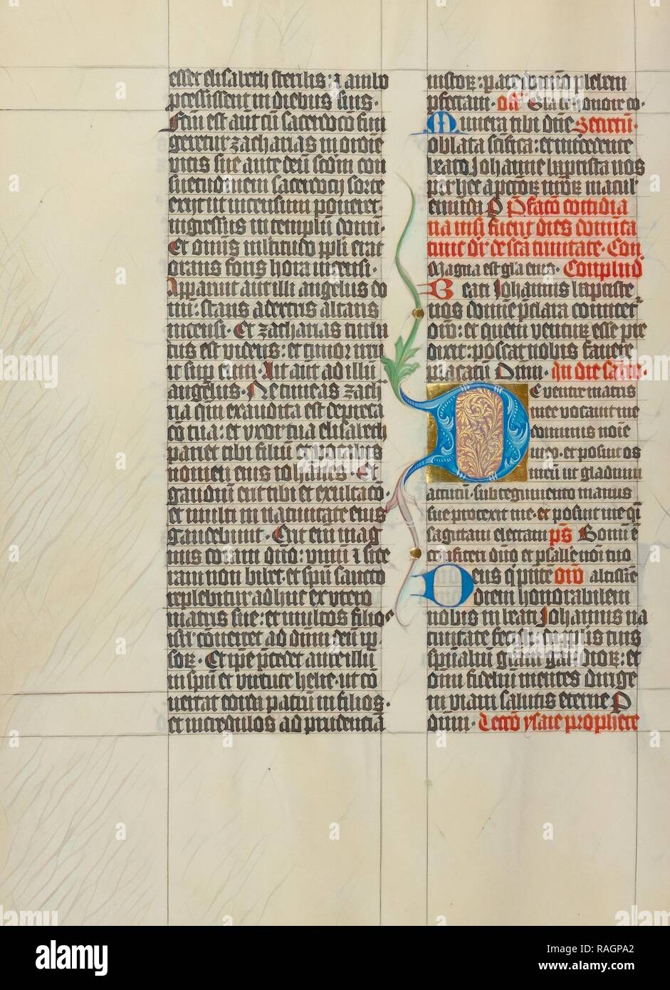 Décorées Initial D, Maître Michael (autrichienne, actif à propos de 1420 jusqu'au milieu du xve siècle), Vienne, Autriche, à propos de repensé Banque D'Images