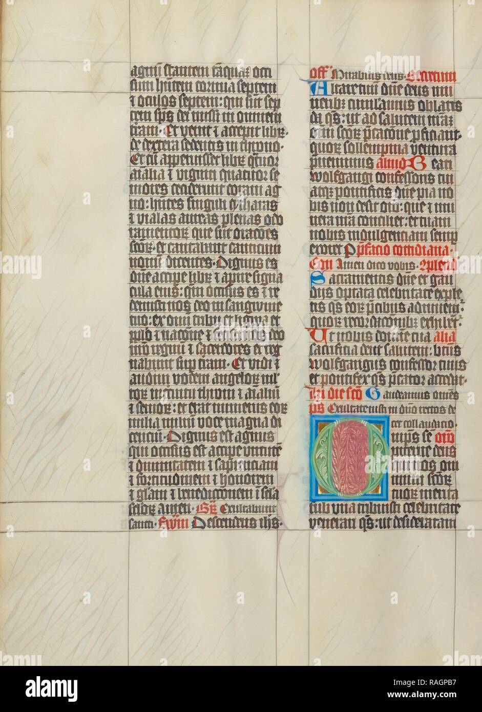 Décorées initiale O, Maître Michael (autrichienne, actif à propos de 1420 jusqu'au milieu du xve siècle), Vienne, Autriche, à propos de repensé Banque D'Images