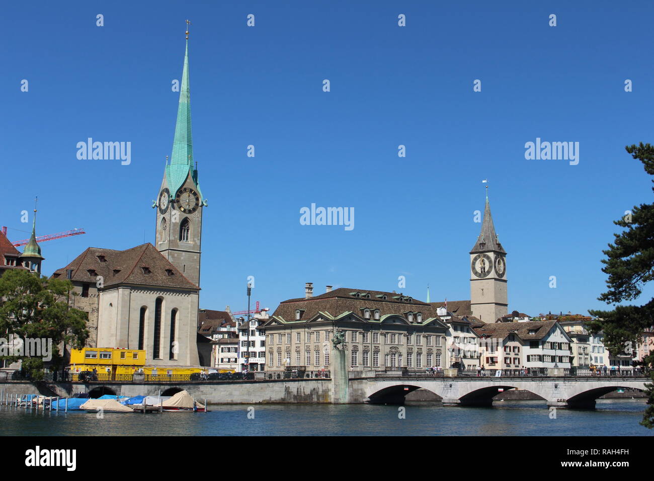 Centre-ville de Zurich, le lac de Zurich, Suisse Banque D'Images