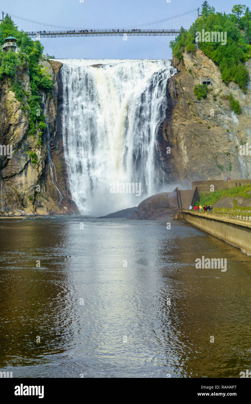 Vue sur la Chute Montmorency, à Québec, Canada Banque D'Images