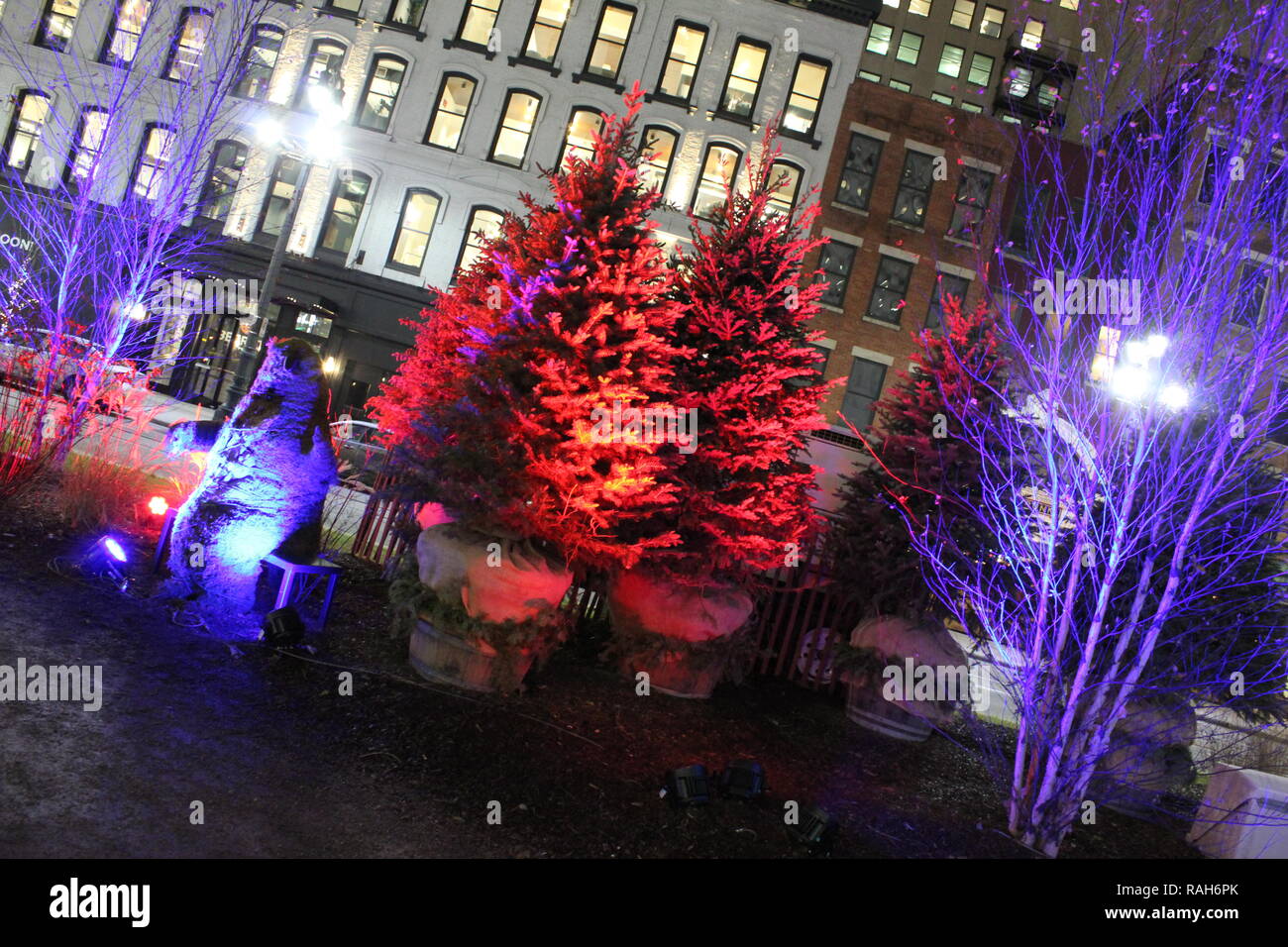 Let's ont un Noël 2018 à Detroit ! Au Campus Martius ! Banque D'Images