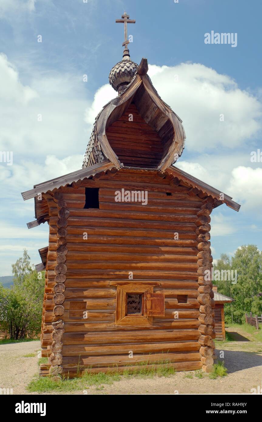 L'église de Kazan de la prison, 1679 Ylym, Irkoutsk et architectural du Musée Ethnographique Taltsy', 'règlement de Talzy, région d'Irkoutsk Banque D'Images