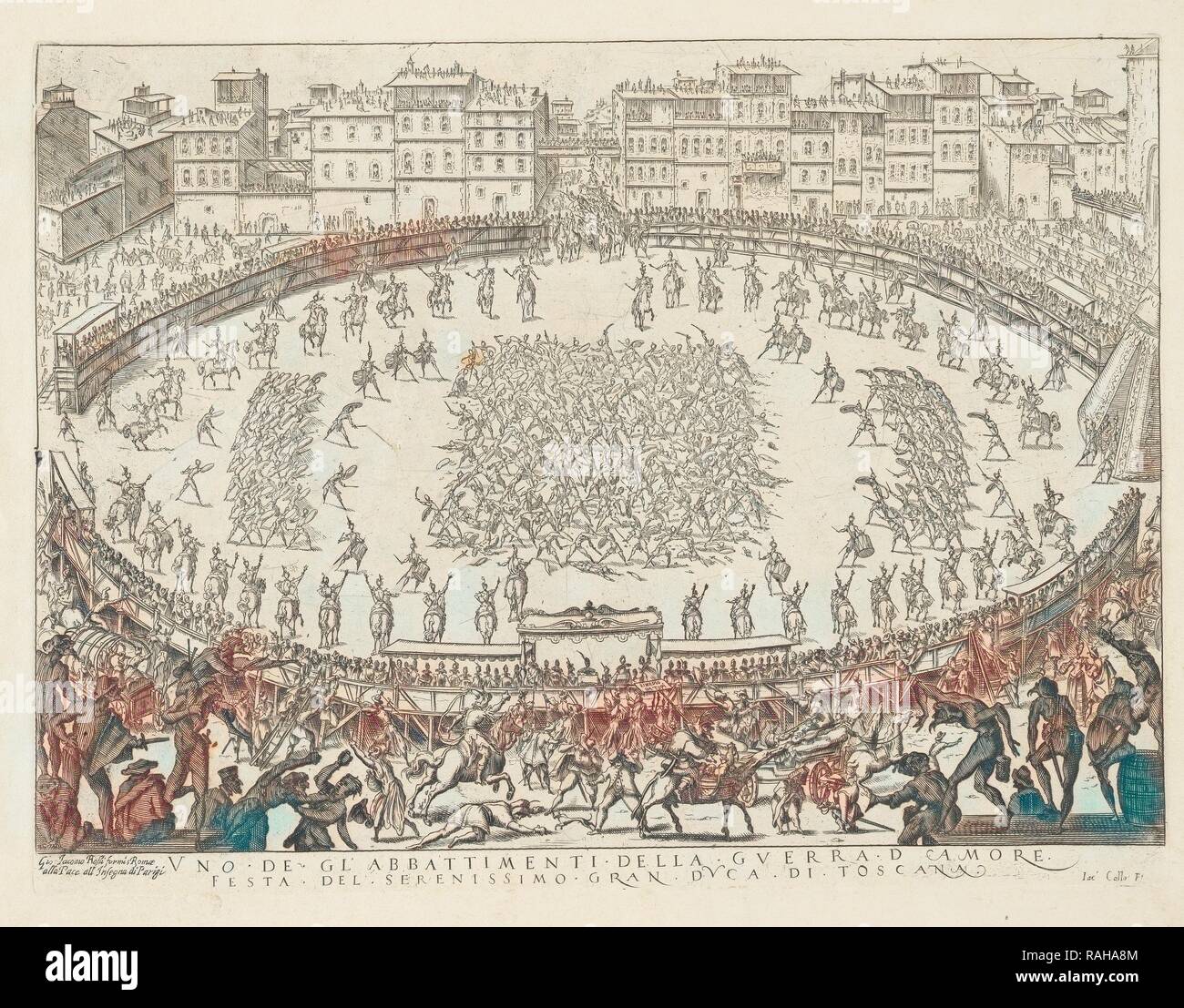 Vno de gl'abbattimenti gverra d'amore della Festa del serenissimo gran dvca di Toscana, théâtre italien imprime repensé Banque D'Images