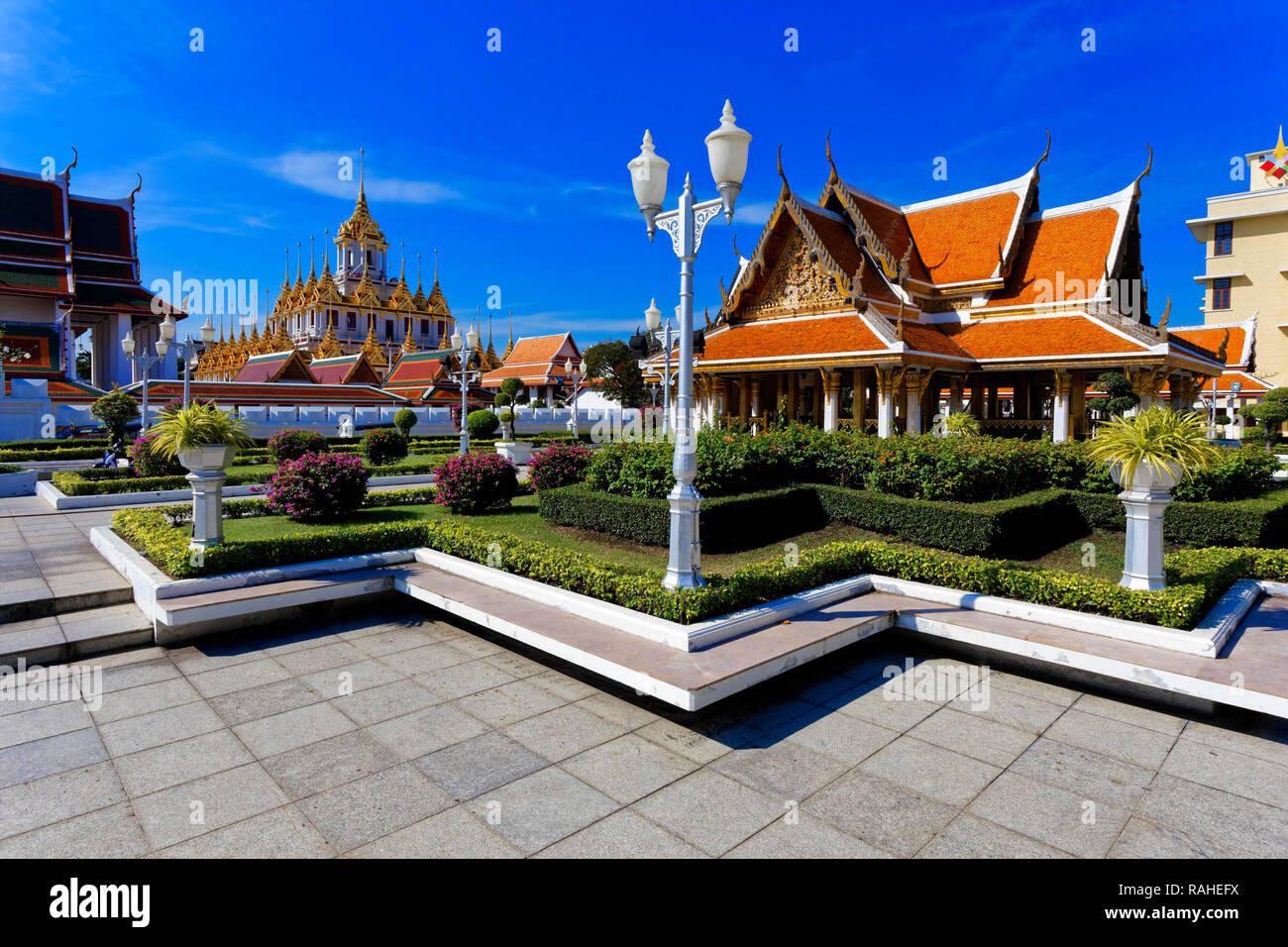 Loha Prasat, Wat Ratchanatdaram, Bangkok, Thaïlande Banque D'Images