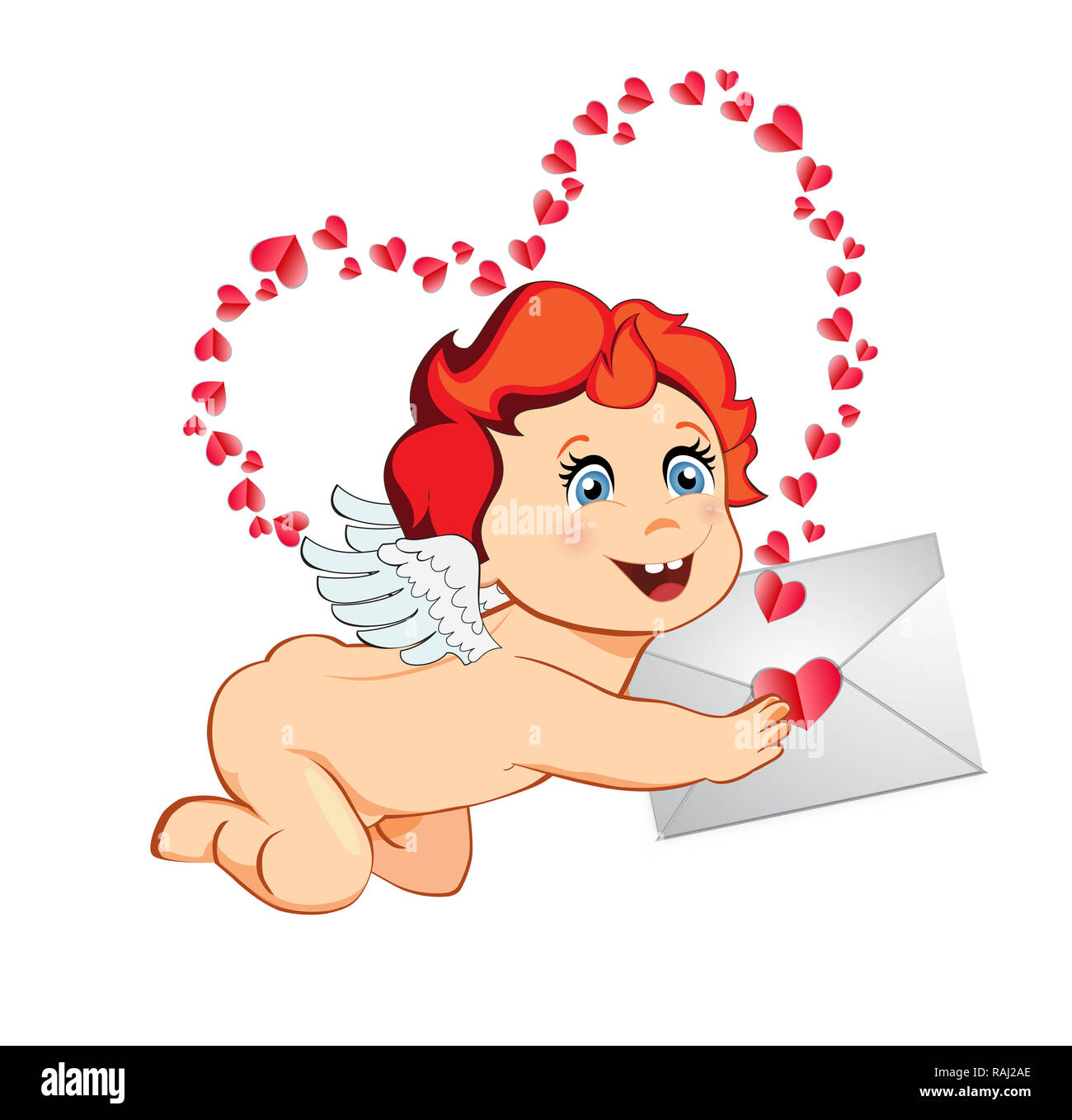 Cute Cartoon Bebe Cupidon Ou Ange Avec Des Ailes Holding Lettre D Amour Sur Fond De Ciel Bleu Avec Beaucoup De Coeurs Rouges Autour Le Caractere De Carte De Souhaits Sur Des Va Cute Cartoon Bebe Cupidon Ou Ange Avec Des Ailes Holding Lettre D Amour Sur Fond De Ciel Bleu Avec Beaucoup De Coeurs Rouges Autour Le Caractere De Carte De Souhaits Sur Des Va