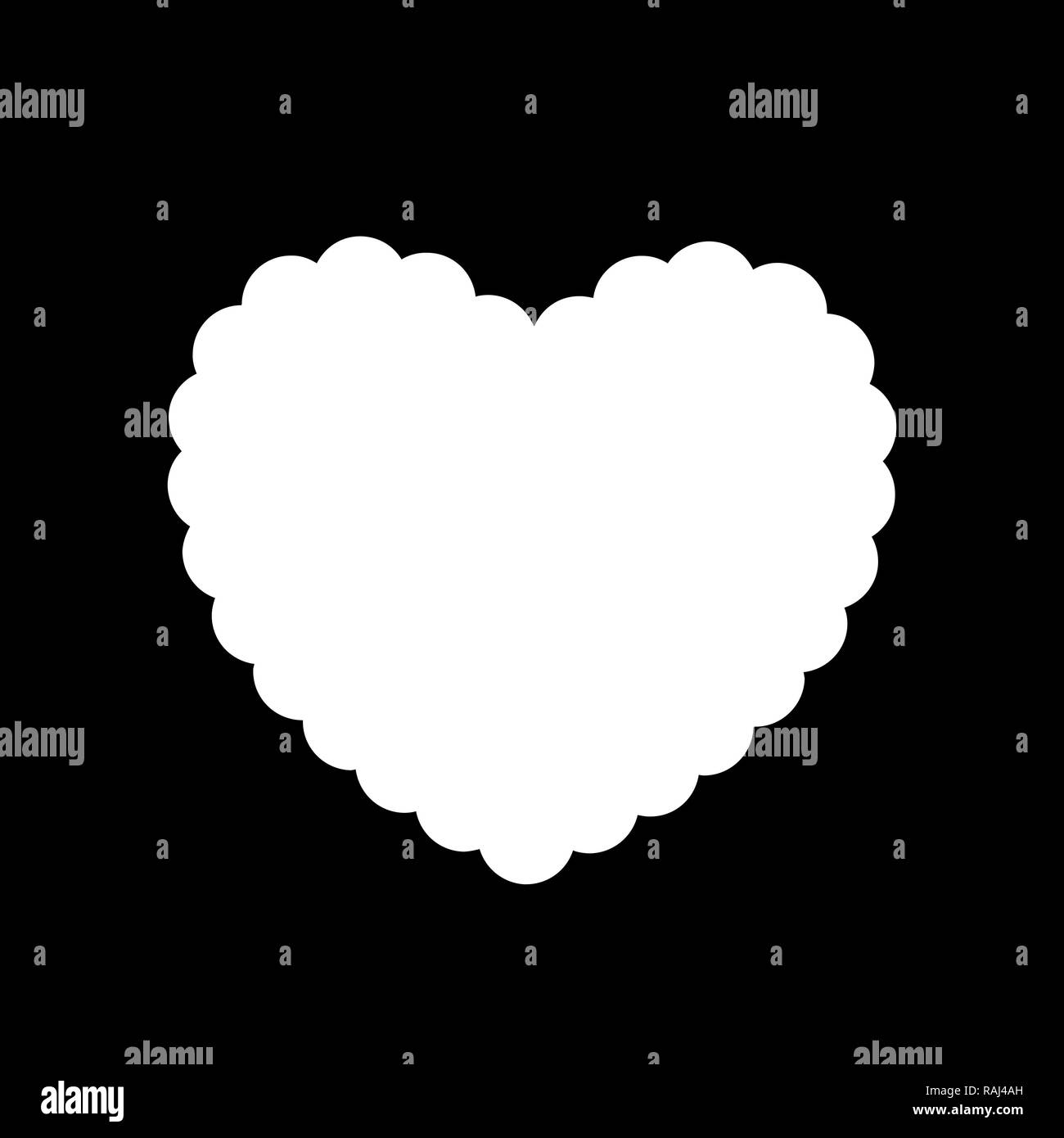 Illustration monochrome, symbole, signe, icône, clip art. peut aussi être utilisé comme modèle à l'emplacement pour un texte ou photo frame, frontière. Banque D'Images