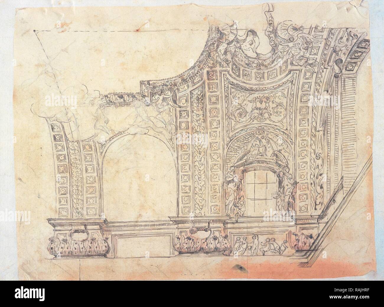 Recueil de morceaux d'architecture et de divers fragmens de monumens antiques fait en Italie par Marie Joseph Peyre repensé Banque D'Images