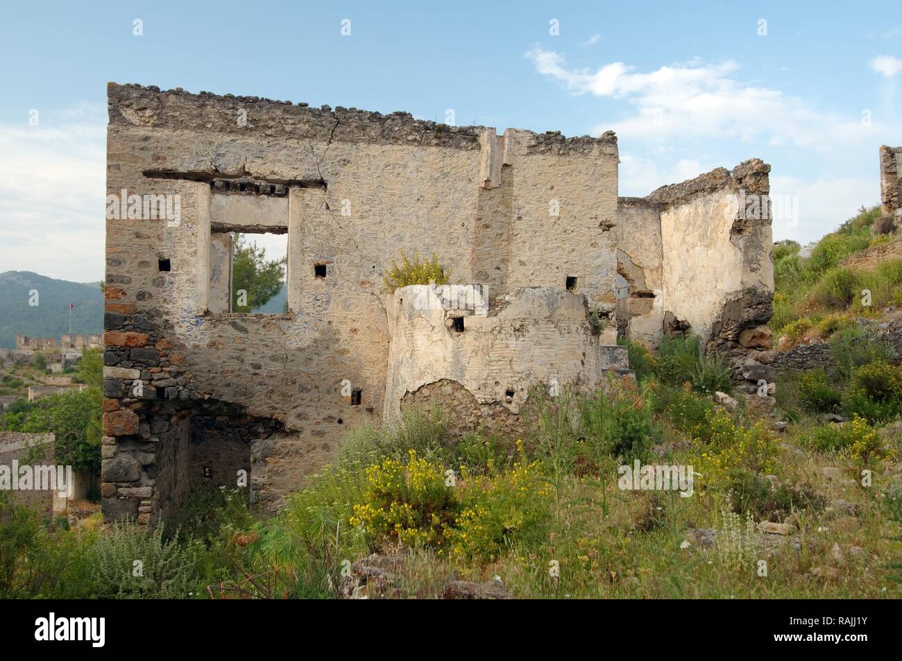 La ville fantôme de Levissi grec, Karmylassos, Kayakoey, Turquie Banque D'Images