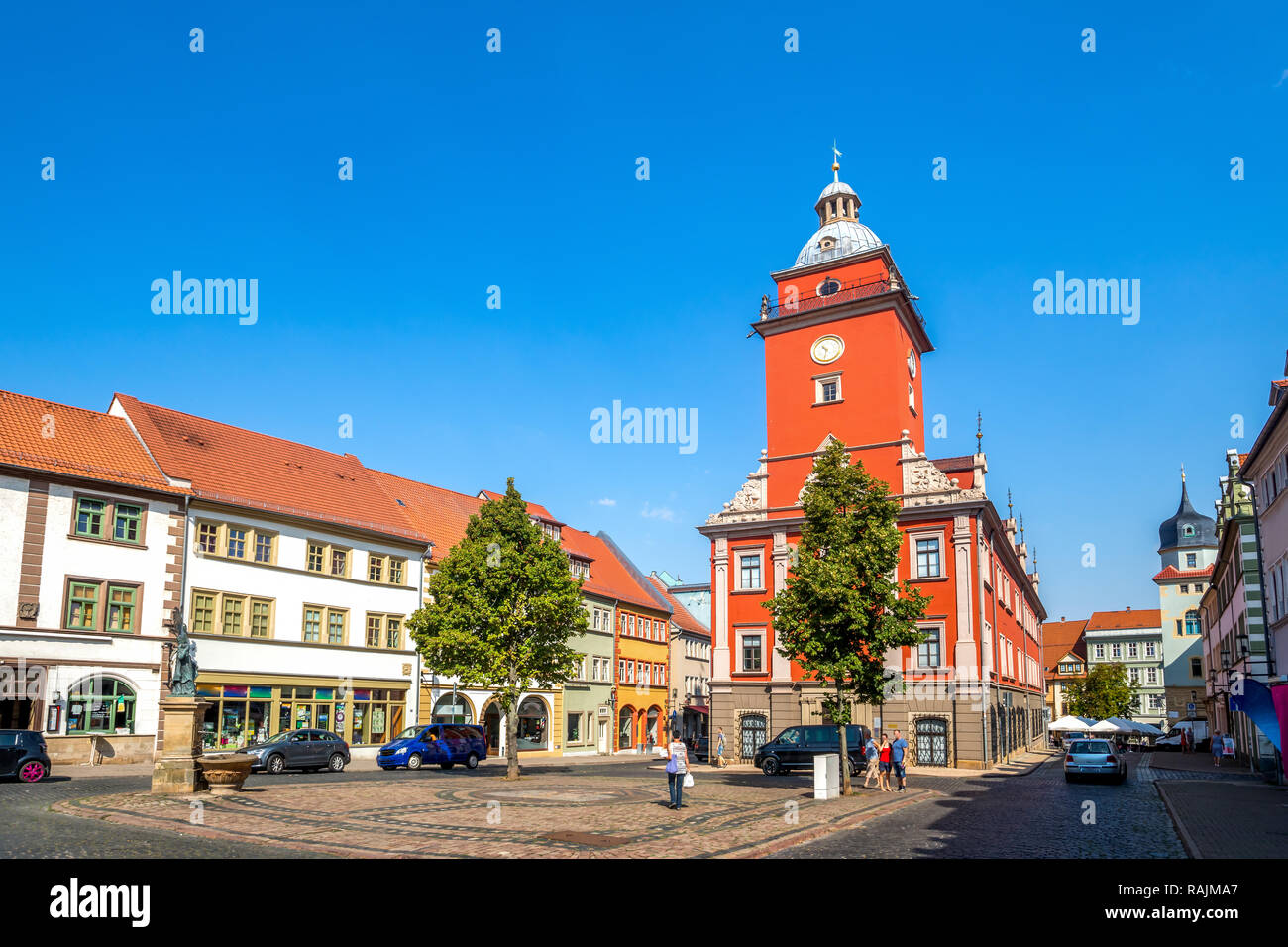 Marché, Gotha, Allemagne Banque D'Images