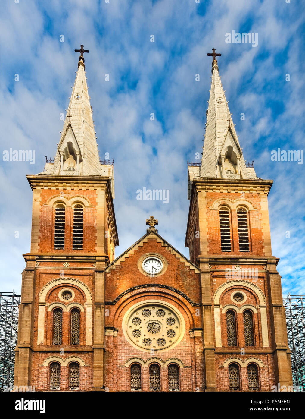 Basilique-cathédrale Notre-Dame de Saigon à Ho Chi Minh Ville, Vietnam Banque D'Images
