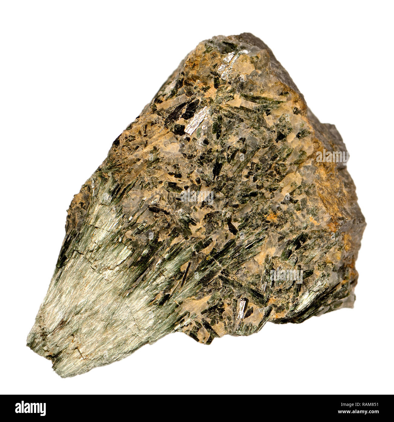 L'actinolite [hydroxyde silicate de calcium] Banque D'Images