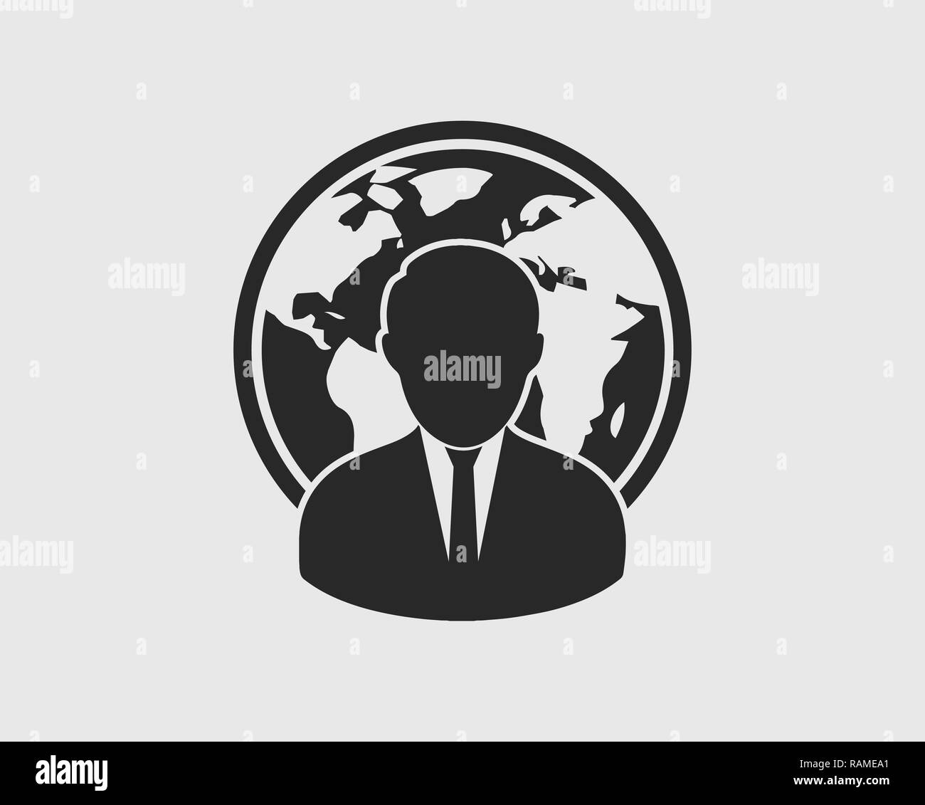 L'icône de gestion. Concept d'entreprise. Modèle plat. Illustration isolé. Illustration de Vecteur