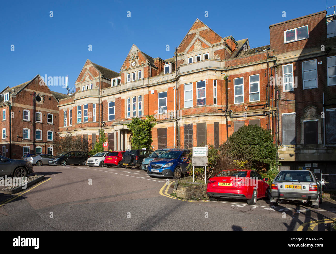 L'ancien Hôpital Royal Victoria, Folkestone, Kent, UK. Banque D'Images