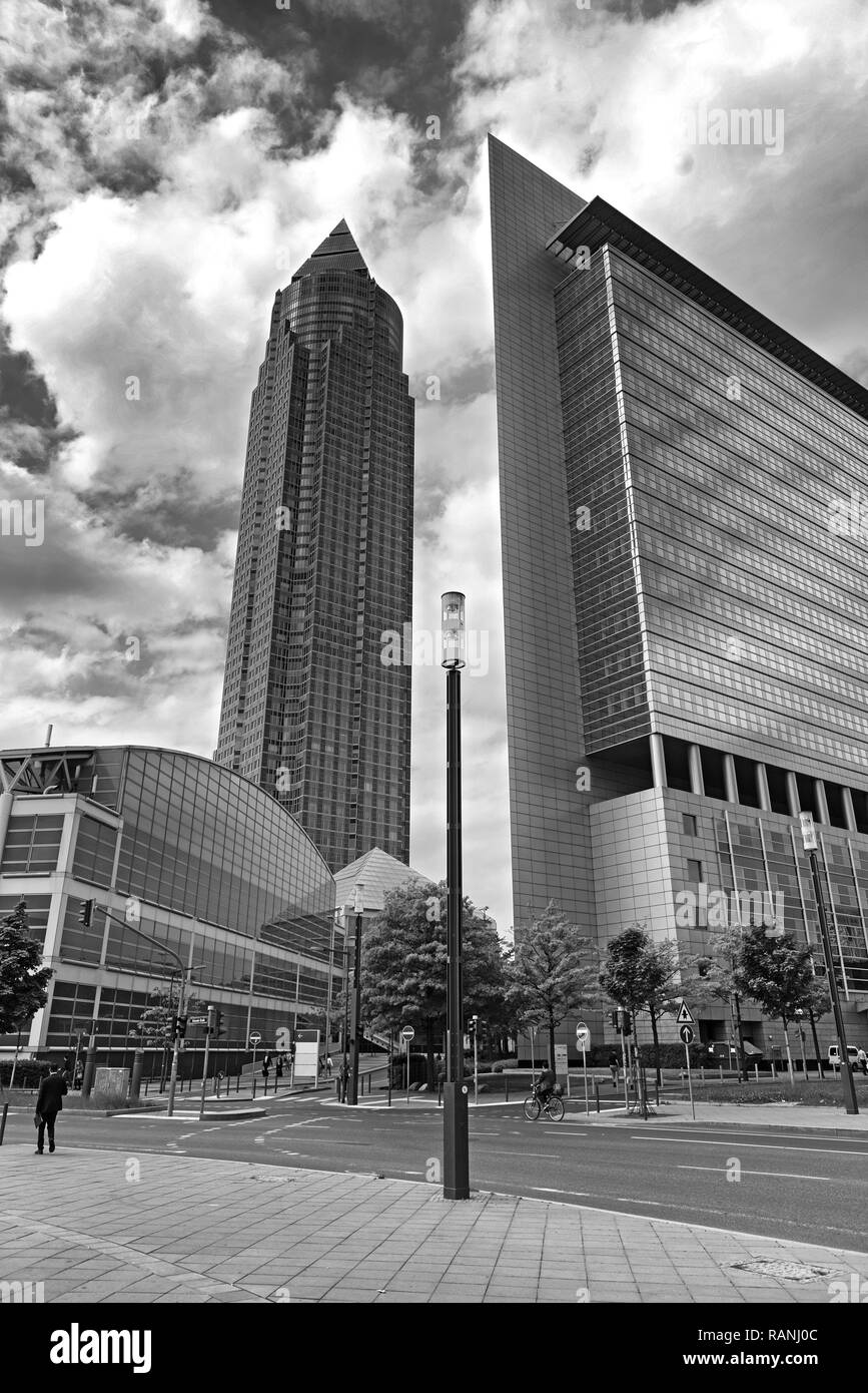 Le tour du salon en noir et blanc, Frankfurt am Main Banque D'Images