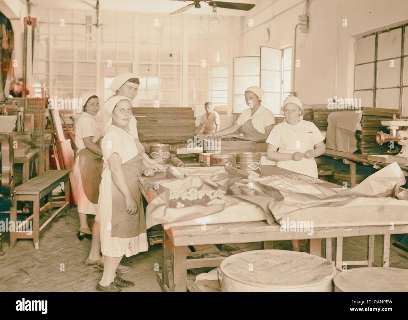 Les usines de juifs en Palestine sur la plaine de Sharon et le long de la côte de Haïfa. Ramath Gan. L''Élite' repensé au chocolat Banque D'Images