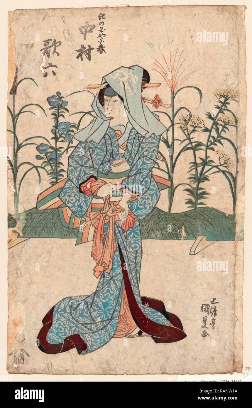 Nakamura Karoku Aucun Kinokuniya n, l'Acteur Nakamura Karoku dans le rôle de Kinokuniya n. [Entre 1825 et repensé Banque D'Images