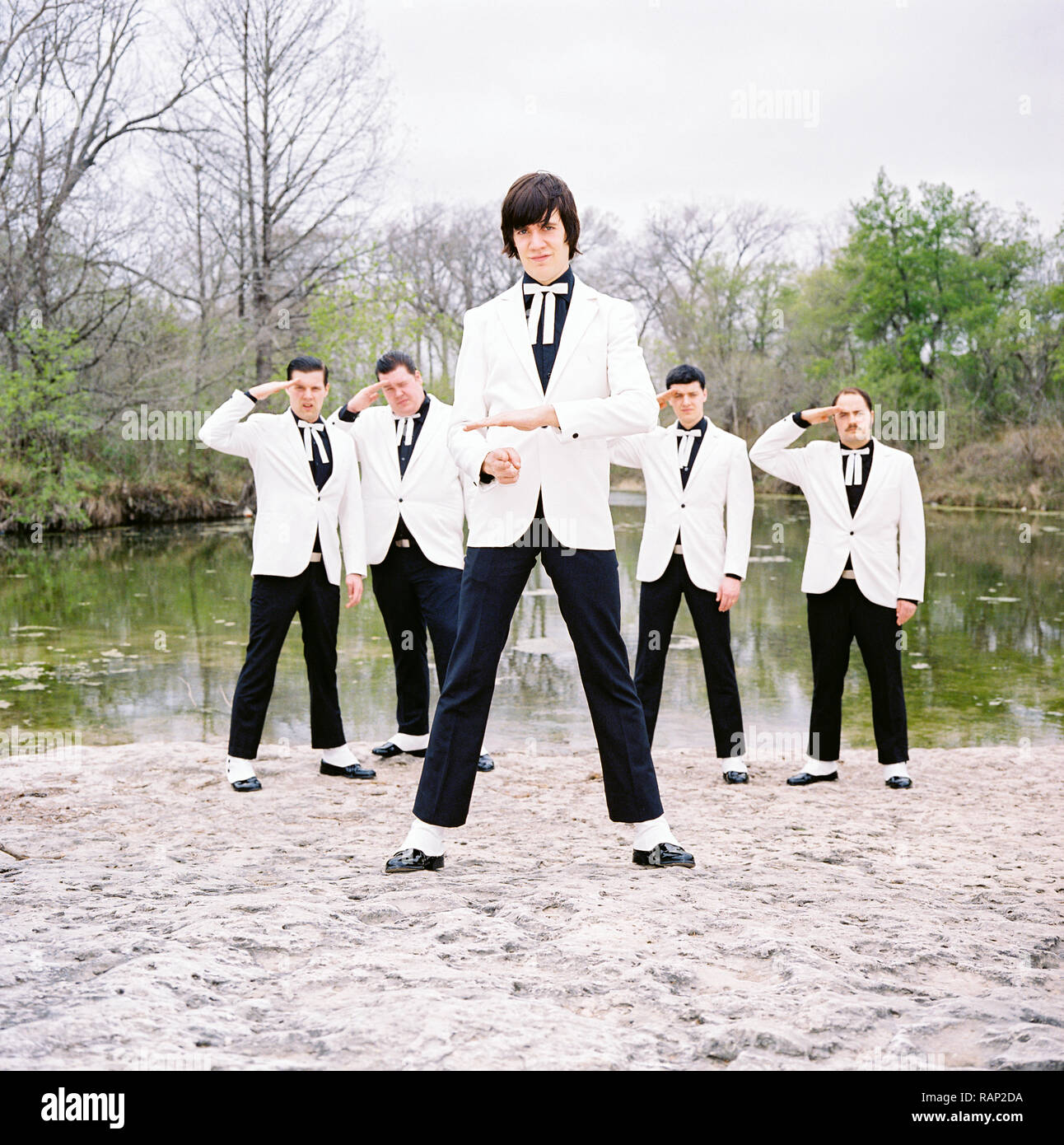 Les Ruches d'un groupe de rock suédois, photographié à McKinney Falls Austin, Texas, États-Unis d'Amérique. Banque D'Images
