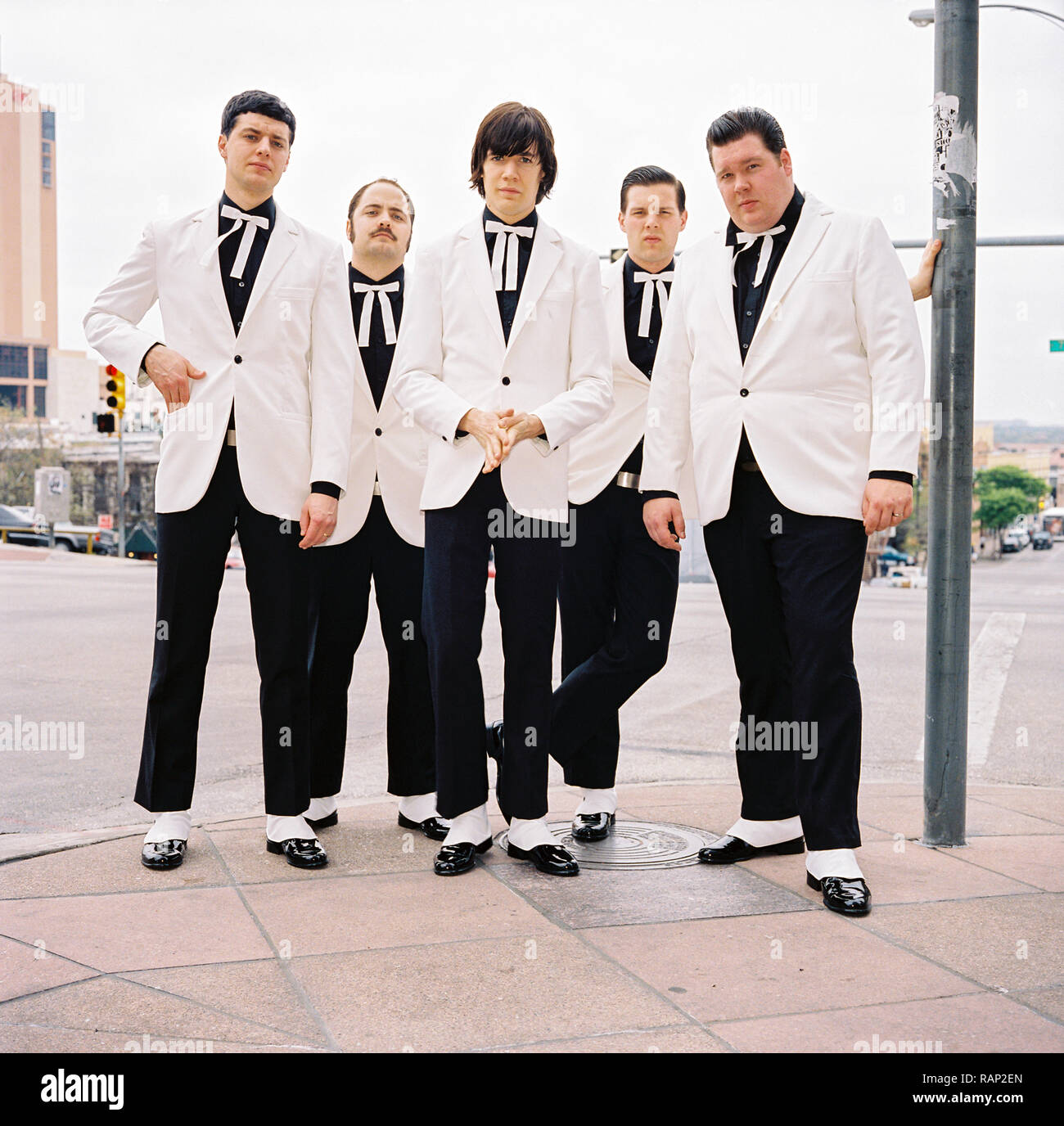 Les Ruches d'un groupe de rock suédois, photographié à Austin, Texas, États-Unis d'Amérique. Banque D'Images