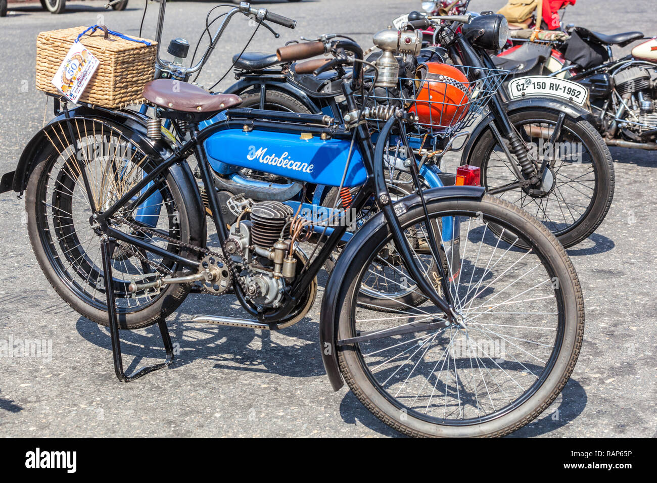 Vieux français Moto Motobecane MB1 1924 Banque D'Images